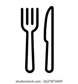 Fork and knife icon on white background vector
Vector icon household items home