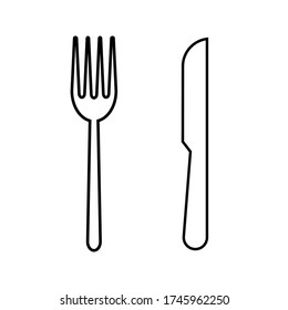 fork and knife icon. ready to use vector elements. vector illustration on a blank background