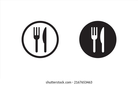 Fork and knife icon. restaurant business concept symbol. food sign, vector illustration