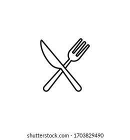 Fork And Knife Icon, Restaurant Sign And Symbol Vector Design