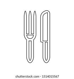 Fork and knife icon. Restaurant symbol