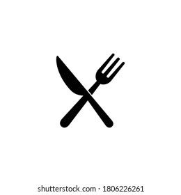 Fork and knife icon, Restaurant  symbol vector 