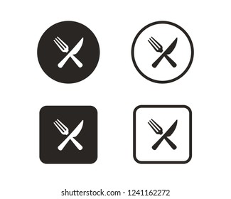 Fork and knife icon sign symbol