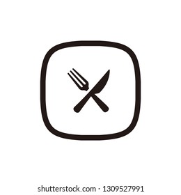 Fork and knife icon sign symbol