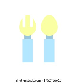 Fork, knife icon. Simple color vector elements of kindergarten icons for ui and ux, website or mobile application