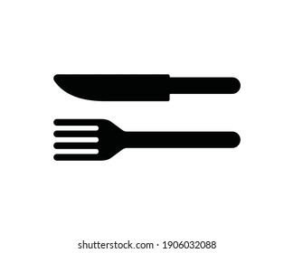 Fork and knife icon. Simple flat vector illustration isolated on white background.