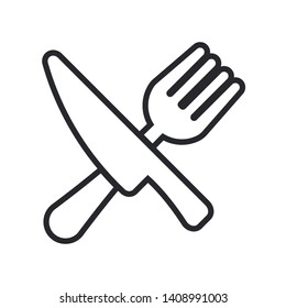 fork and knife icon symbol sign, logo template, vector, eps 10