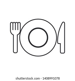 fork and knife icon symbol sign, logo template, vector, eps 10