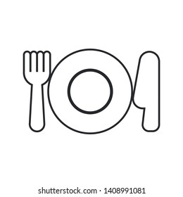 fork and knife icon symbol sign, logo template, vector, eps 10