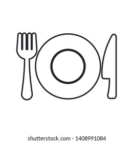 fork and knife icon symbol sign, logo template, vector, eps 10