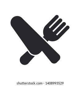fork and knife icon symbol sign, logo template, vector, eps 10