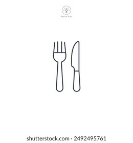 Fork and Knife icon theme symbol vector illustration isolated on white background