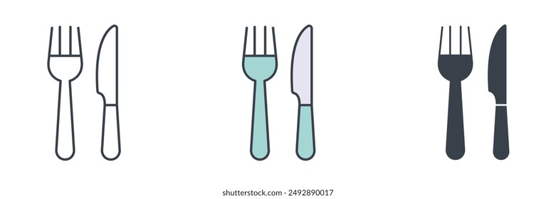 Fork and Knife icon theme symbol vector illustration isolated on white background