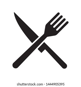 Fork and knife icon in trendy flat style design. Vector graphic illustration. Suitable for website design, logo, app, template, and ui. EPS 10.