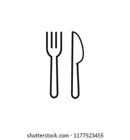 Fork and knife icon vector