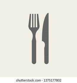 Fork with a knife icon vector