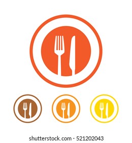 Fork and knife icon vector