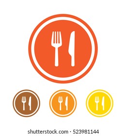 Fork and knife icon vector