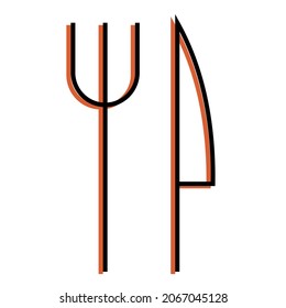 Fork and knife icon vector design symbol illustration