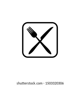 Fork and knife icon vector. Eat symbol. Vector