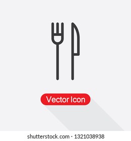 Fork And Knife Icon Vector Illustration Eps10