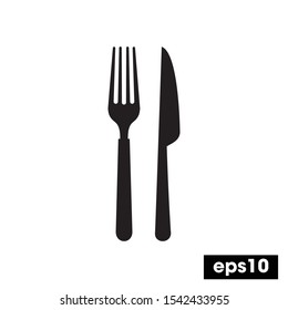 Fork and knife icon Vector illustration for graphic design, mobile app