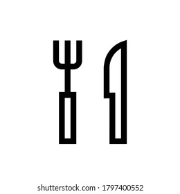 fork and knife icon, vector illustration. Flat design style. vector fork and knife icon illustration isolated on white background, fork and knife icon Eps10. 