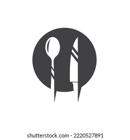 fork and knife icon vector illustration concept design template
