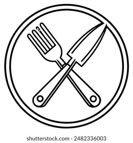 Fork and knife icon vector illustration