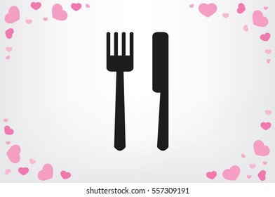 fork and knife icon vector illustration eps10. Isolated badge for website or app - stock infographics