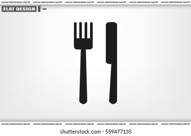 fork and knife icon vector illustration eps10. Isolated badge for website or app - stock infographics.