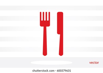 fork and knife icon vector illustration eps10. Isolated badge for website or app - stock infographics