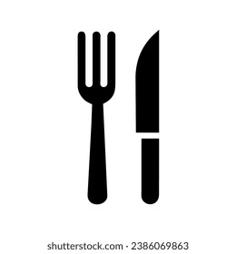 fork and knife icon vector isolated