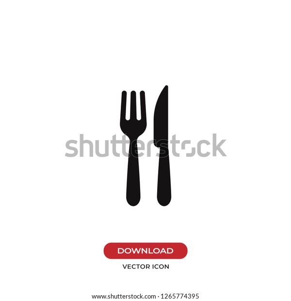 Fork and knife\
icon vector. Restaurant\
symbol.