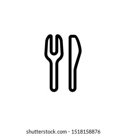 Fork and Knife icon vector, solid illustration.