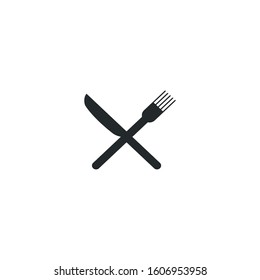Fork and Knife icon vector, solid illustration