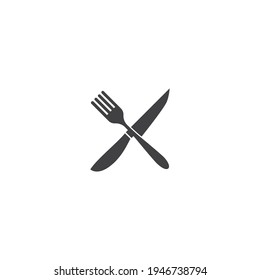 fork and knife icon vector template