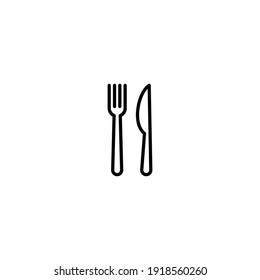 Fork and knife icon vector for web, computer and mobile app