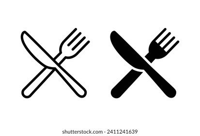 Fork and knife icon vector  for web site Computer and mobile app