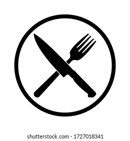 Fork and Knife icon vector.Isolated on blank background. cutlery vector illustration.