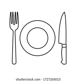 Fork and Knife icon vector.Isolated on blank background. cutlery vector illustration.