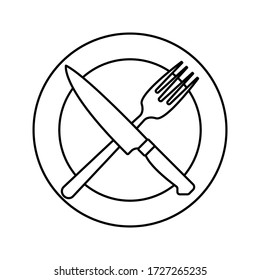 Fork and Knife icon vector.Isolated on blank background. cutlery vector illustration.