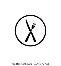 Fork and Knife icon vector.Isolated on blank background. cutlery vector illustration.