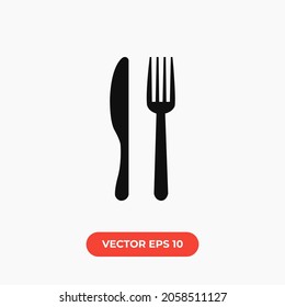 Fork and Knife Icon.Fork with a Knife Icon.Restaurant service.