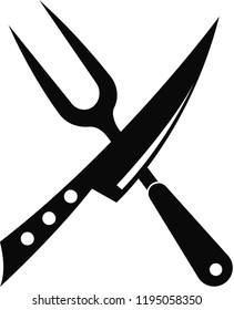 fork and knife icons vector