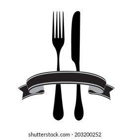 fork and knife - illustration