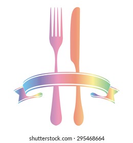 fork and knife - illustration 