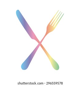 fork and knife - illustration 