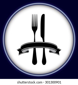 fork and knife - illustration 