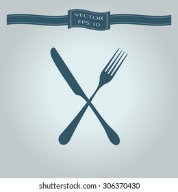 fork and knife - illustration 